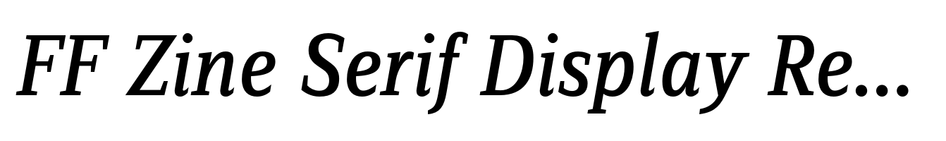 FF Zine Serif Display Regular Italic